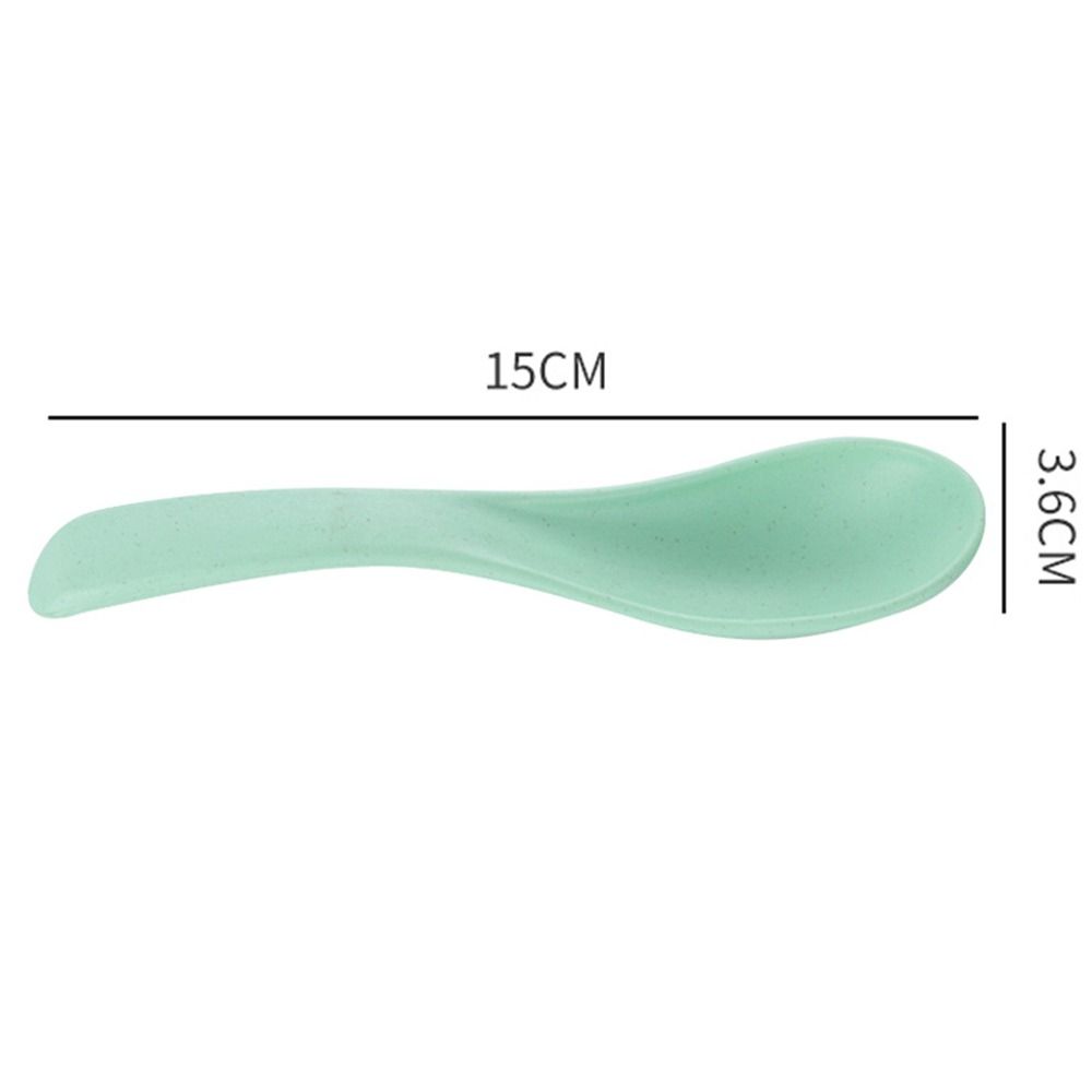 Eco Friendly Kitchen Kids Soup Spoon Wheat Straw Tableware Long Handle