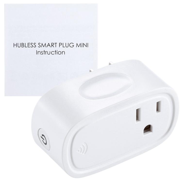 JH-G09U 15A 2.4GHz WiFi Control Hubless Smart Home Power Socket Works with Alexa & Google Home, AC 100-240V, US Plug (White)