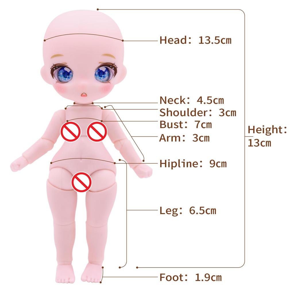 ICY Fortune Days 13cm Doll College Series Perfect for DIY Girl Dolls - Dolls, Gifts, Decorations, Exercises, Collectibles, 8+