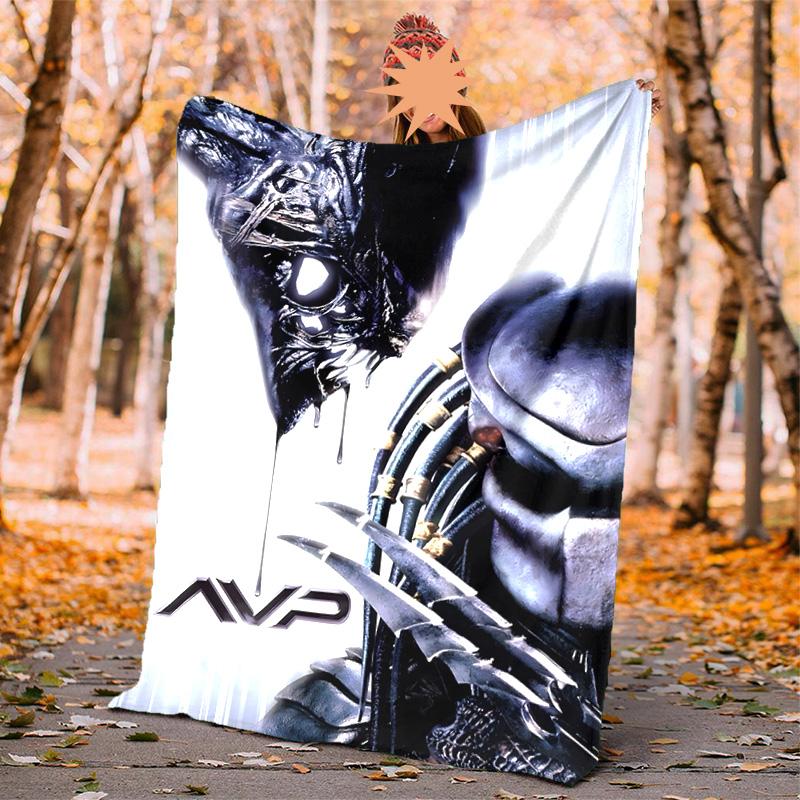 Alien Flannel Blanket Soft Warm All-Season Throw, Design for Camping, Car Travel, Hiking Sofa, Bed, Office Perfect Gift for Parties