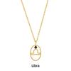 Zodiac Necklace for Women Aries Leo Pisces Sagittarius 12 Constellation Stainless Steel Neck Chains Jewelry Girl Birthday Gifts