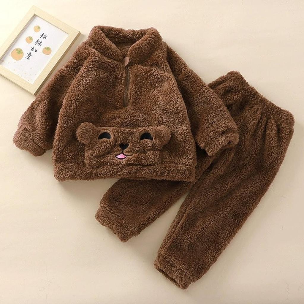 Baby Cute Wool Knit Toddler Pajama Loungewear Set