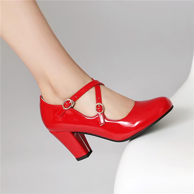 Женские туфли-лодочки на высоком каблуке, весна-лето, новая модель, толстый каблук, однотонные, большой размер, с открытой союзкой, туфли с низким верхом
