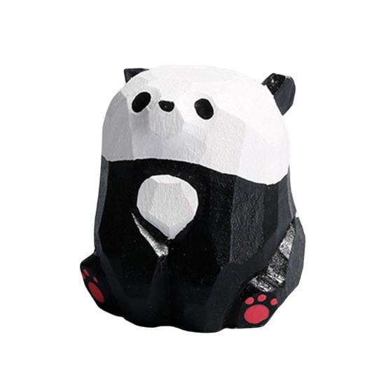 Деревянная фигурка медведя, миниатюрная статуэтка медведя, деревенское животное, настольное украшение для спальни, детской игровой комнаты