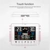 Многофункциональная метеостанция Будильник Термометр Гигрометр Сенсорный экран Беспроводной датчик Восход Закат Гигротермограф