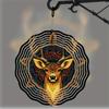 10 Inch Metal Wind Spinner with Deer and Mandala Design 360 Rotating Outdoor Decor for Garden Patio Balcony All Season Gift