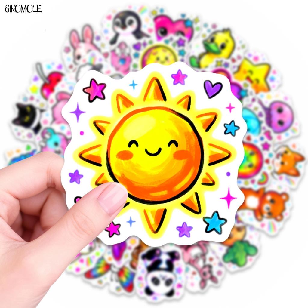 10 30 50Pcs Cartoon Animal Cute Stickers Shining Food Diy Book Skateboard Guitar Luggage Suitcase Decoration Graffiti Sticker