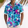 Гавайская рубашка для мужчин, мужские винтажные рубашки для боулинга на пуговицах, летняя пляжная рубашка с коротким рукавом