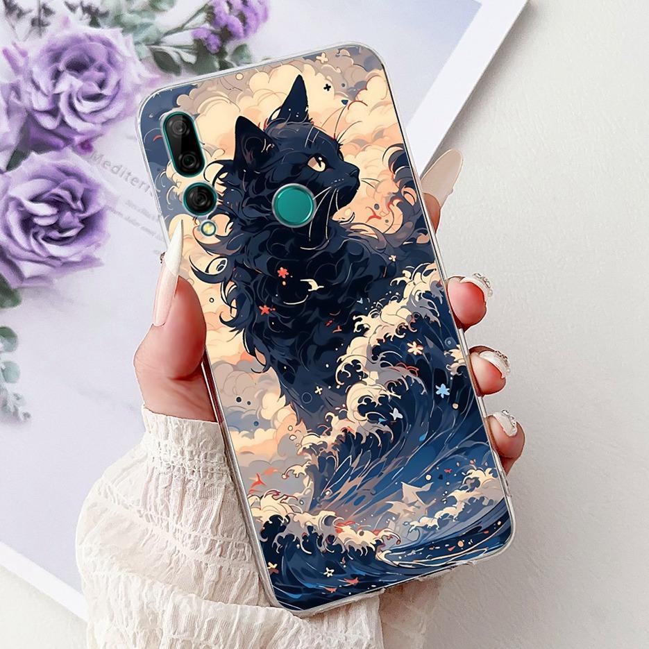 For Huawei Y9 Prime 2019 Case STK-L21 Colorful Flowers Painted Cover Soft Silicone Phone Case For Huawei P Smart Z STK-LX1 Shell