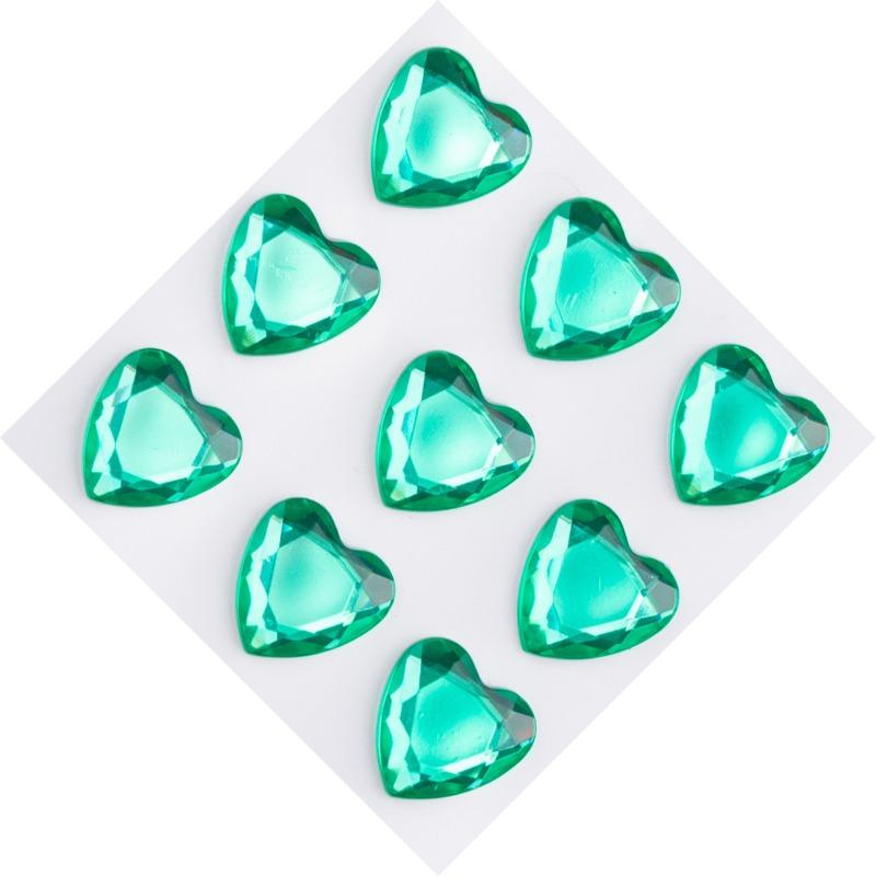 3D Acrylic Diamond Crystal Stickers Love Heart Face Gems Stickers for Party Show DIY Crystal Rhinestone Temporary Tattoos 4/18mm