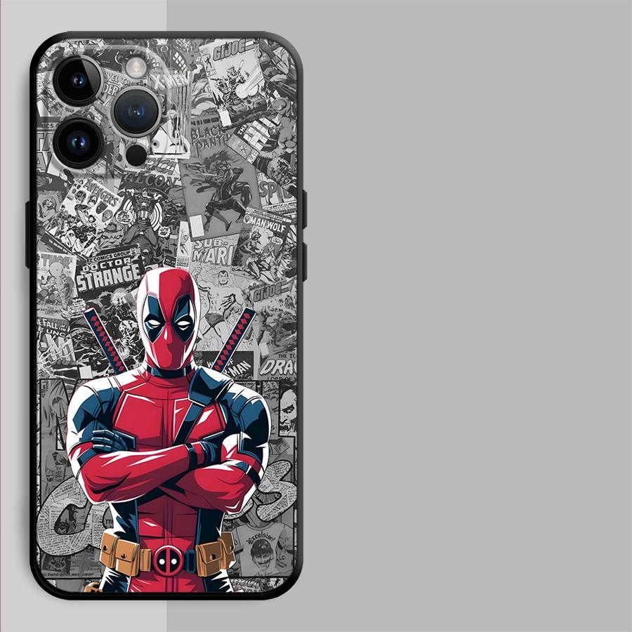 Marvel Comic Deadpool Чехол для телефона Чехол для телефона для Apple iPhone 16 15 Pro 7 8 Air XR XS MAX 11 17 Pro Max 12 14 13