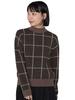 Knit High Neck Check Knit Pullover BEIGE ONE SIZE [Beams Heart] L/S Women's