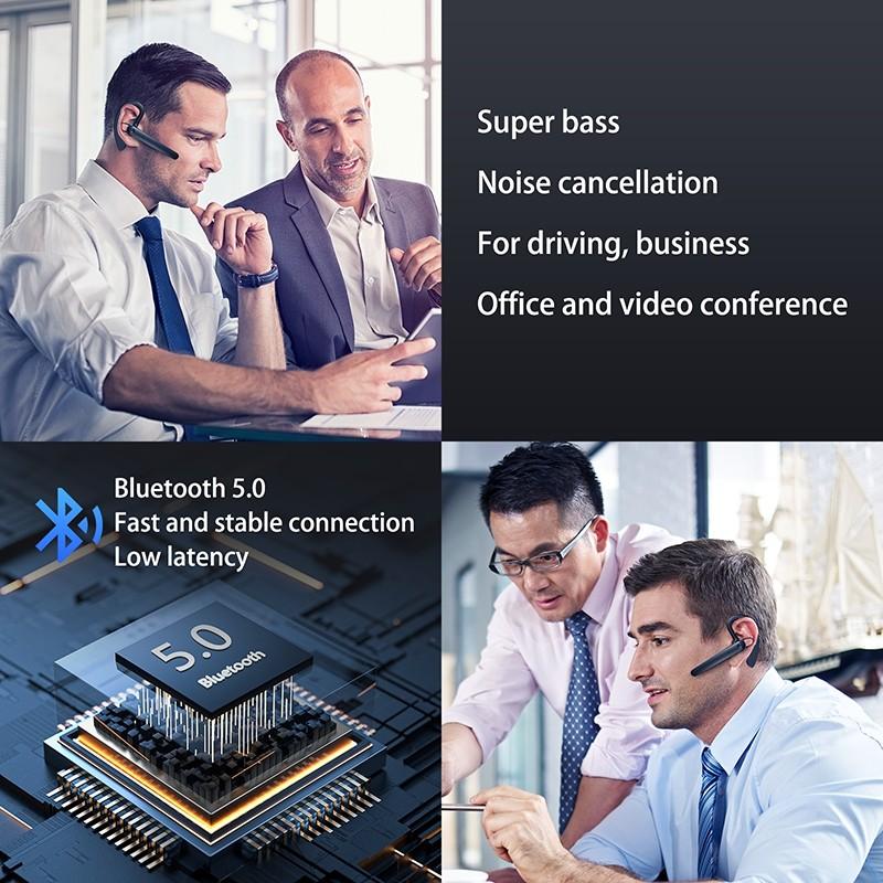 Беспроводные наушники Bluetooth с громкой связью, бизнес-гарнитура, мини-вкладыши со встроенным микрофоном для вождения автомобиля
