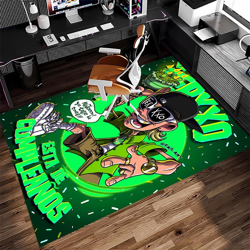 1pc feid Print Area Rug - Soft, Washable Non-Slip Indoor Mat for Office Chairs, Living Room, Home Office Decorative Rug