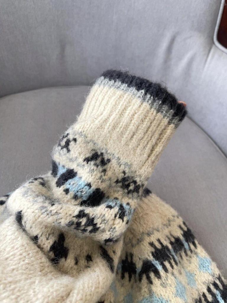 Женский вязаный кардиган с круглым вырезом и жаккардовым узором в стиле ретро, Осень/Зима, Толстое однобортное пальто-свитер с узором Фэр-Айл.