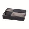 1pc PU Leather Watch Protective Box Case Watch Jewelry Ring Display Storage Tray Desktop Holder Organizer for Women Men