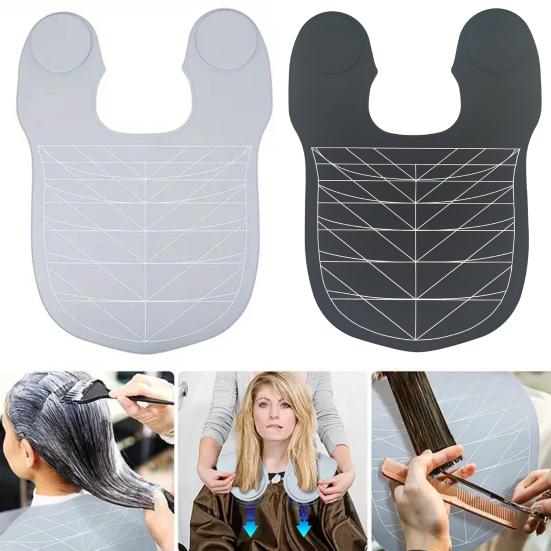 Силиконовый воротник для окрашивания волос с направляющими для волос, водонепроницаемый парикмахерский коврик для окрашивания волос, шаль для салона