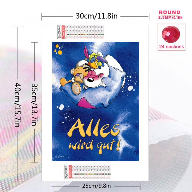 Diddl 100% Round Full Drill 5D DIY Diamond Painting Embroidery Cross Stitch Rhinestone Décor