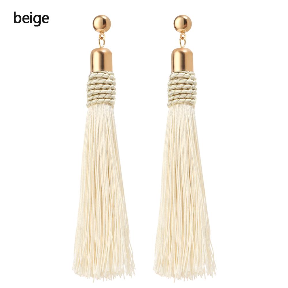 Женские серьги-капли в этническом стиле в винтажном стиле в стиле бохо, висячие серьги-кольца с кисточками