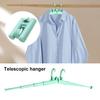 Телескопическая вешалка для одежды, органайзер для хранения, складная конструкция, простая установка, регулируемая сушилка, автомобильная вешалка для одежды, перекладина с ремнем