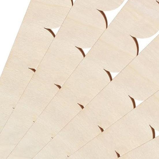 Yousheng 6/12Pcs Unfinished Scalloped Wood Border Trim Farmhouse Home DIY Crafts Wall Cabinet Shelf Door Window Frame Scalloped Edge Decorative Wood