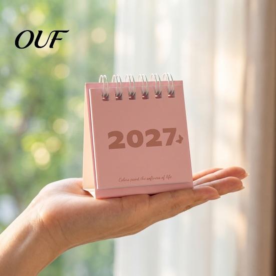 Portable Desktop Organizer Mini Desk Calendar 2027, Jan. 2027 to Dec. Standing Flip Small Professional Appointment Reminder Calendar, 12 Monthly