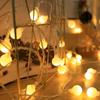 White Frosted Outdoor Round String Lights for Weddings & Camping