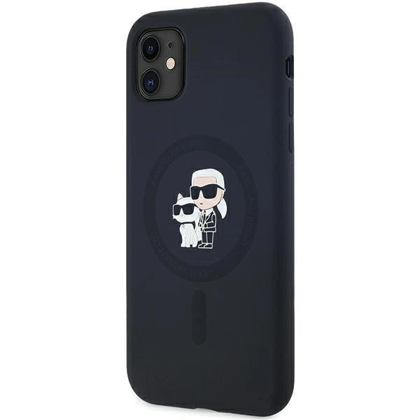 Karl Lagerfeld Силиконовый чехол Karl&Choupette Magsafe для iPhone 11 / Xr - черный