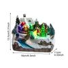 Creative Resin Christmas Village Houses LED Light Snow View Xmas Ornament Craft Santa Claus New Year Decor Festive Atmosphere