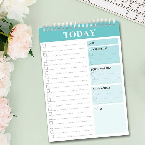 Daily Planner Coil Design Weekly Planner Notepad Appointments Reminders Notebook for Home School Office