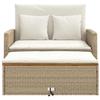 Vidaxl Sofa Ogrodowa Z Poduszkami, 2-Os., Beżowa, Rattan Pe I Akacja