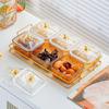 Fruit Plate Divided Serving Tray Appetizer with Lid Removable Dishes for Snacks Veggies