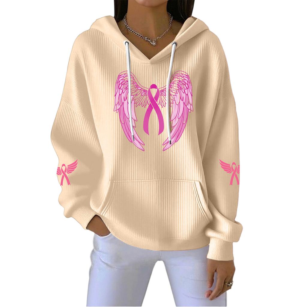 Women's Fashion CasualAngel Printed Pullover Sports Long Sleeve Sweatshirt