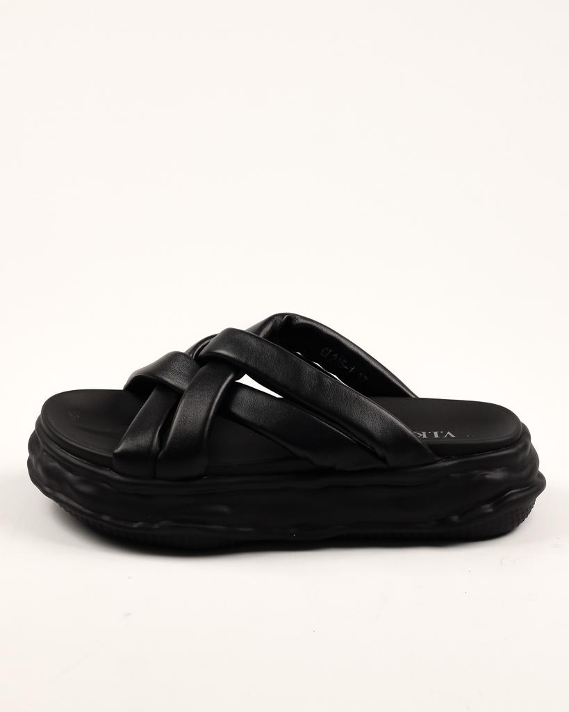 Шлепанцы на платформе V.I.konty 205 36 Черные кожа