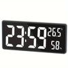 ADM 14,3-дюймовые большие цифровые настенные часы с дисплеем температуры и влажности, ночным режимом, 3 режима отображения 12/24 ч, электронные светодиодные часы