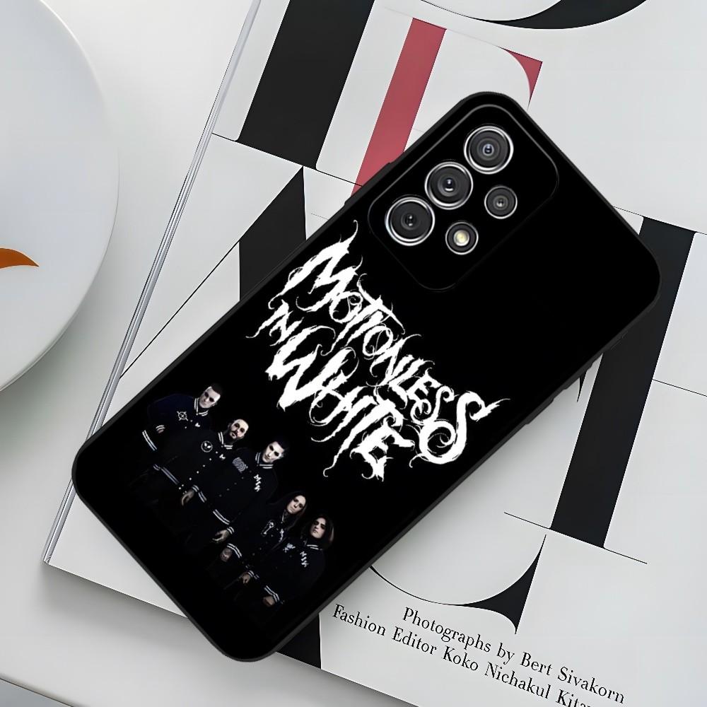 Музыкальная чехол для телефона Motionless In White для Sumsung Galaxy S24 S23 S22 S21 S20 A24 A34 N20 M54 A54 A53 Fe Plus Ultra Черный Мягкий Чехол