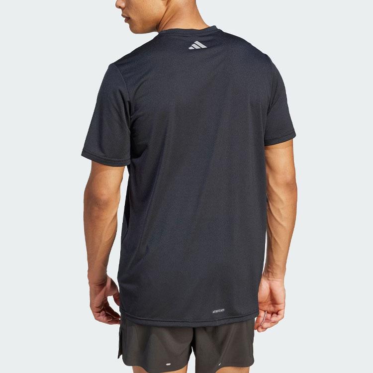 adidas Футболка для бега с логотипом Brand Love, мужские топы, черные HZ4512