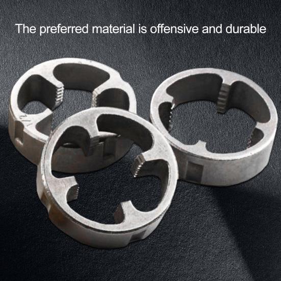 7/8Pcs/Set Electric Drill Pipe Threader Kit with 3 Die Sizes Professional Power