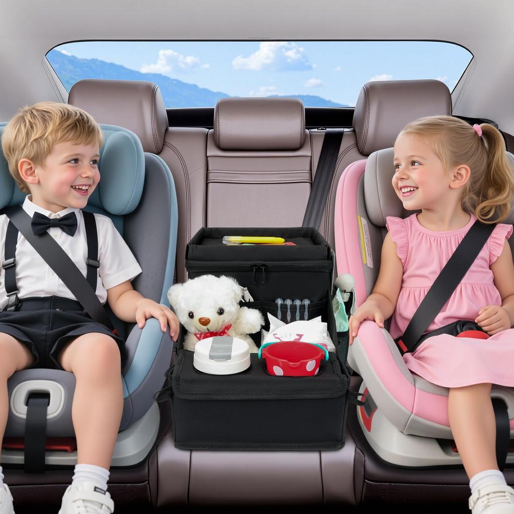 INFANZIA Car Storage Large Seat Trunk Storage Box with Cup and RV Box for Small Organizers and Travel Box, Capacity, Box, Insulated, Foldable,