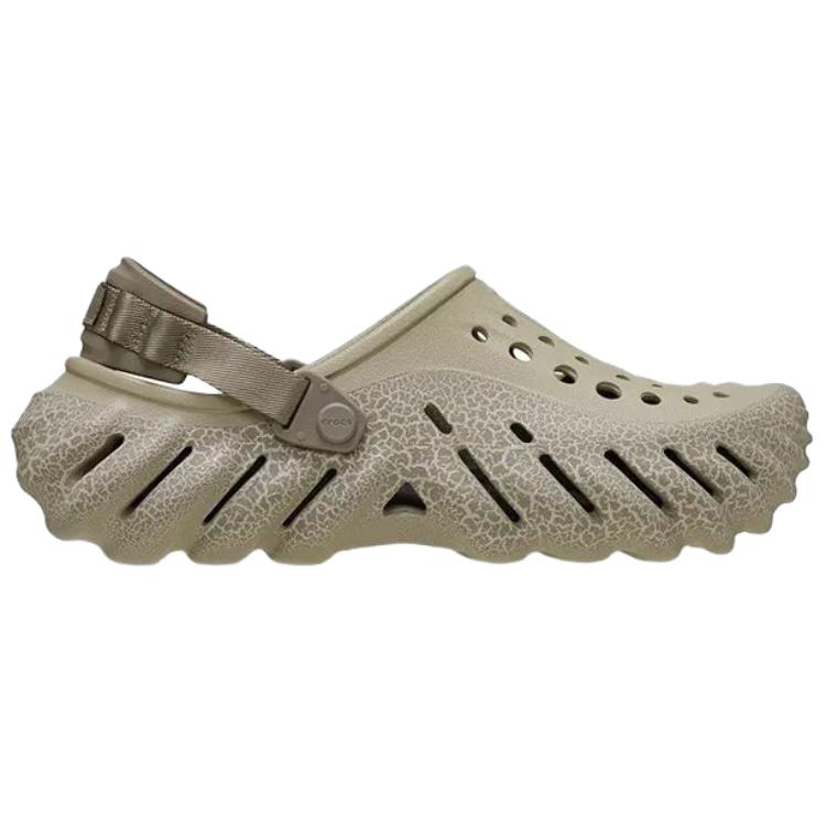 Crocs Echo Bobo Stone Универсальные повседневные клоги Унисекс Клоги Серо-коричневые 211630-0LJ