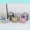 Kids Girl Butterfly Bow Sequin Mini Shoulder Bag With Breathable Pu Material For Daily Use