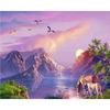 Алмазная вышивка животное с пейзажем Diy Алмазная картина вышивка крестиком изображение страз