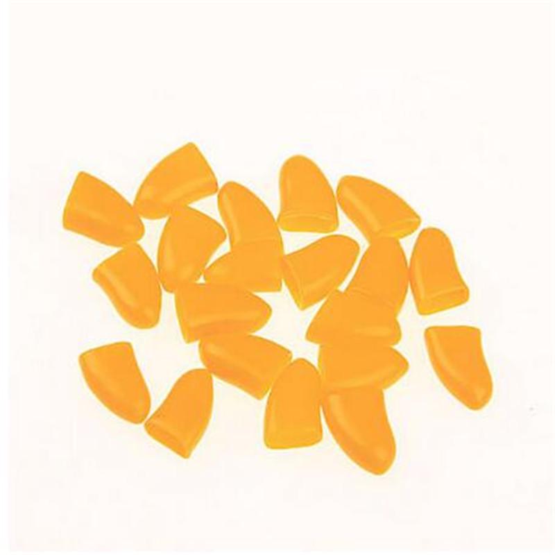 20 шт./лот, защита пола для пальцев домашних собак, колпачки для когтей, мягкие колпачки для лап + клейкие принадлежности для домашних животных