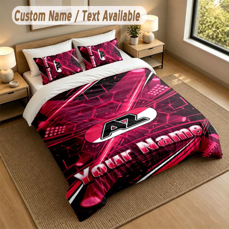Bedding Set 1 Duvet Cover 2 Pillowcases AZ Alkmaar Print Soft Bed Linen Bedroom Decor