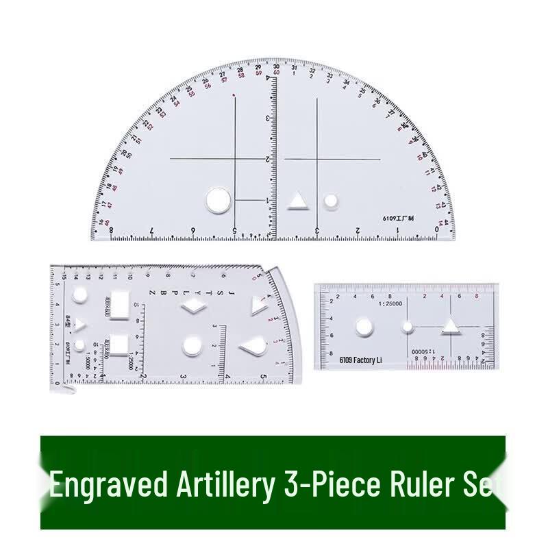 Military Artillery Command Semicircular Ruler
