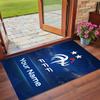 Crystal Velvet Rug Custom Name Text, Soft Non Slip Floor Mat Home DecorFrance national football team