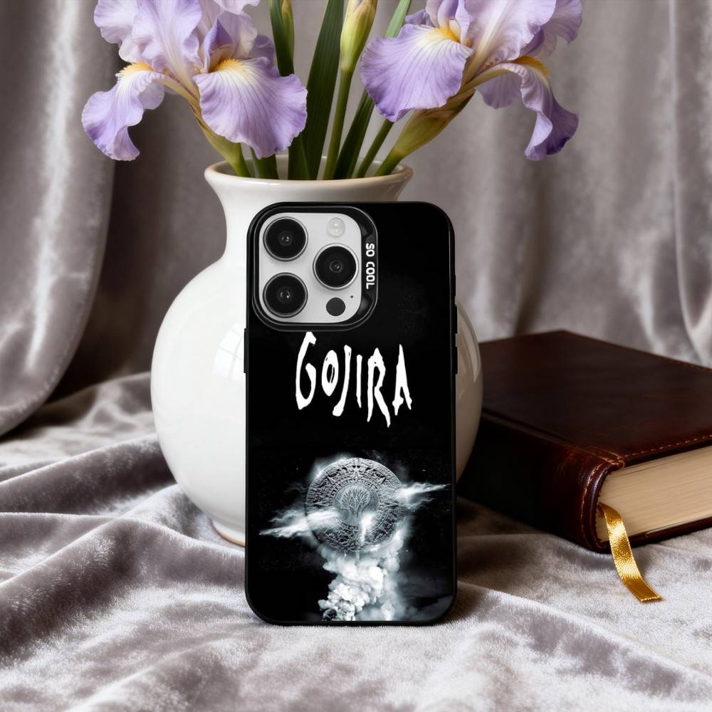 Чехол-бандана G-Gojira-A F-Fortitude-E для iPhone 17, 16, 15, 14, 13, 12, 11 Plus, Pro Max Черный Конфетный серебристый чехол для телефона