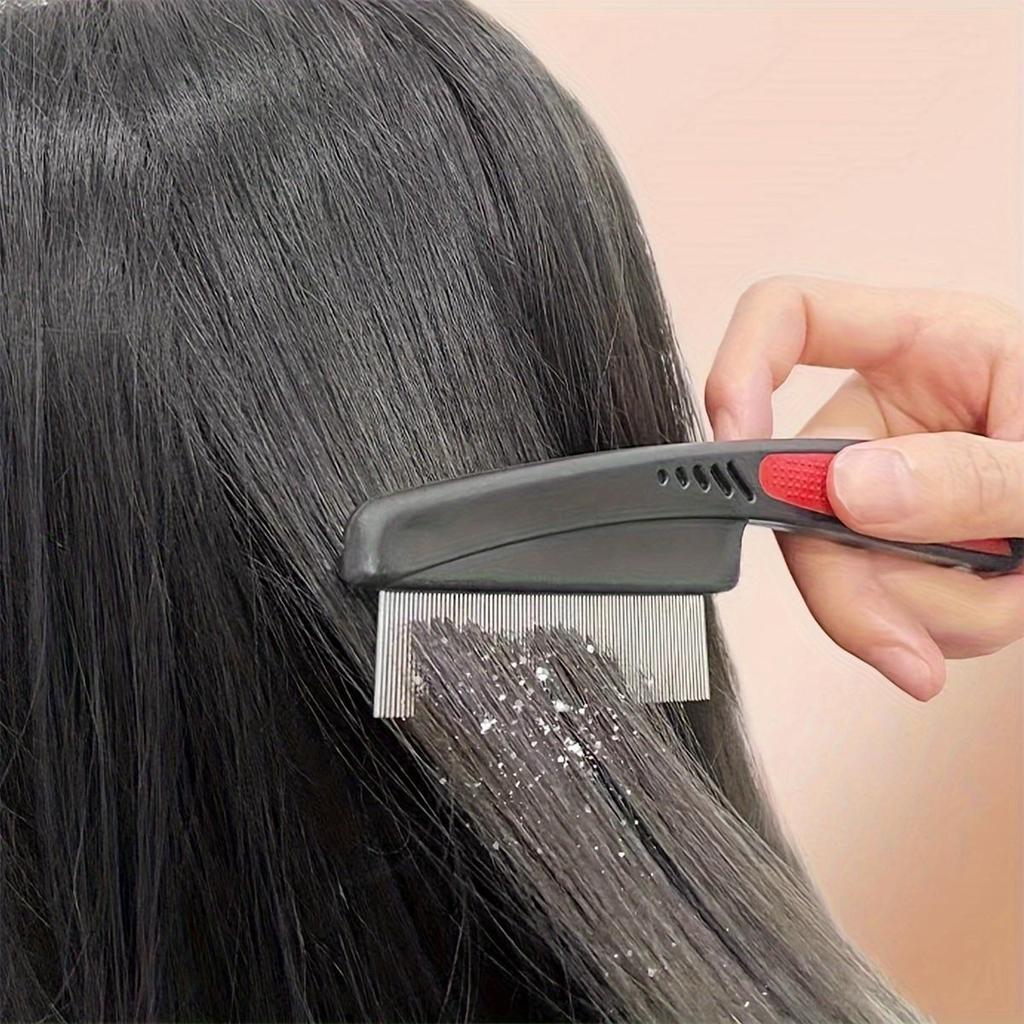 Stainless Steel Fine Tooth Tweezers Comb Lice Comb Professional Head Lice Nit Removal Hair Comb