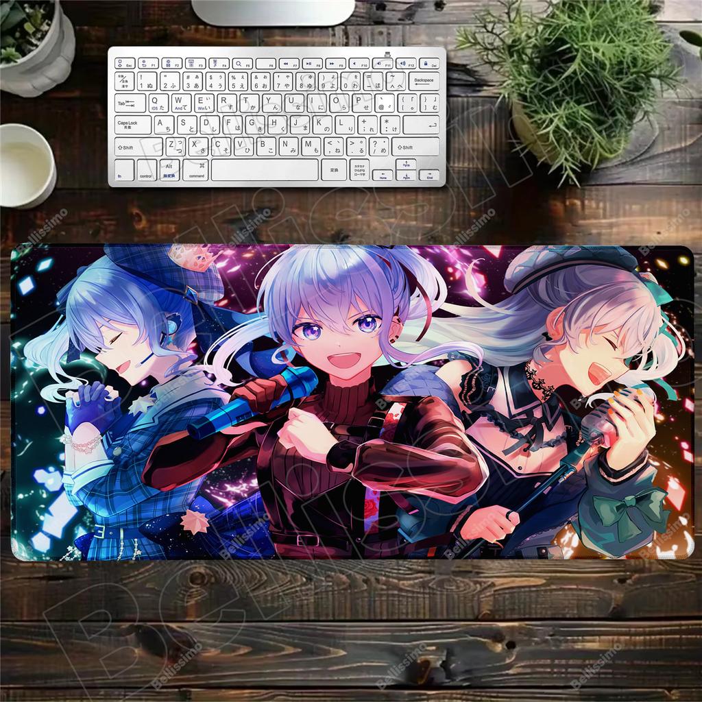 Large Mouse Pad Hoshimachi Suisei Anime Computer Notebook Hololive Gaming Setup Accessories Mouse Mat Non-slip Keyboard Desk Pad