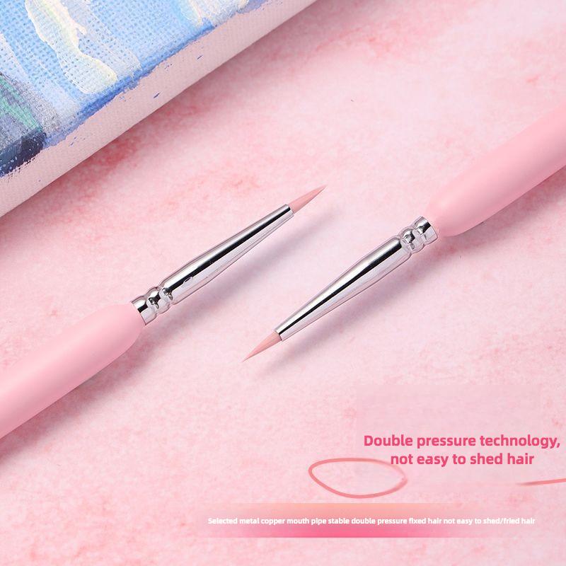 2 Pcs Set DIY Digital Oil Painting Watercolor Pen Acrylic Paint Special Coloring Pen Flat Coating Hook Line Pen Painting Brush